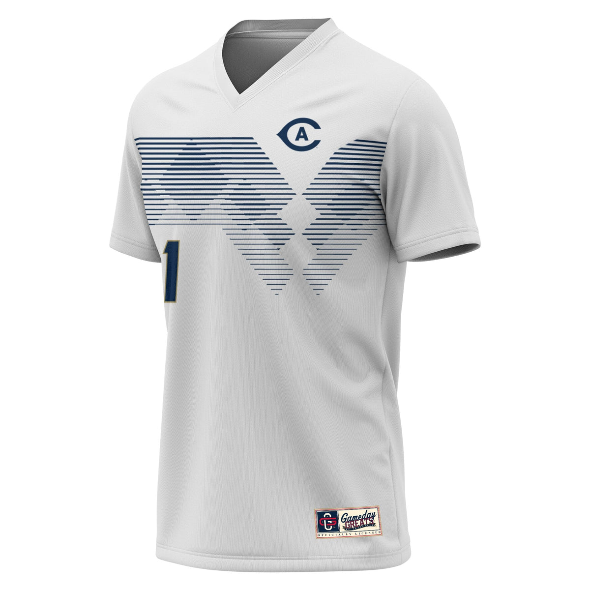 UC Davis Aggies Lightweight Collegiate Soccer Fashion Jersey - White product image 3, provided for visual reference and