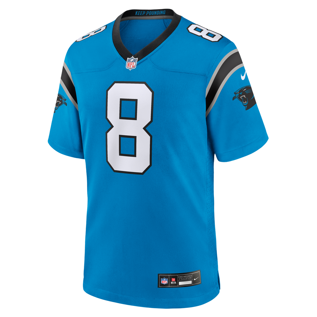 Carolina Panthers Jaycee Horn Blue Alternate Game Jersey product image 7, provided for visual reference and product detail