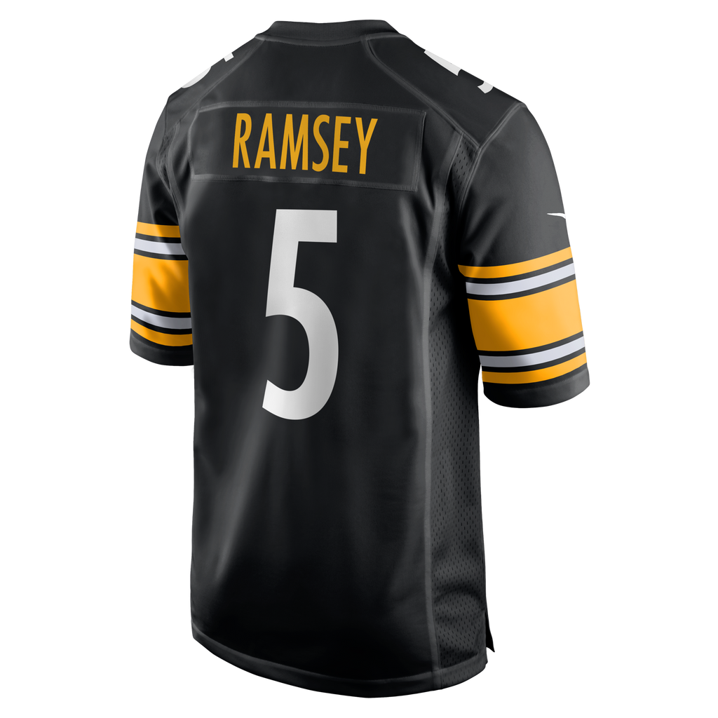 Pittsburgh Steelers Jalen Ramsey Black Team Game Jersey product image 4, provided for visual reference and product detail