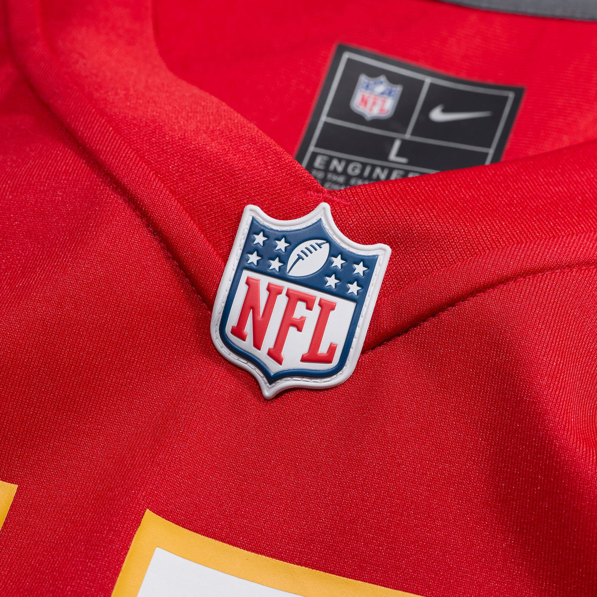 Kansas City Chiefs Jaylon Moore Red Team Game Jersey product image 4, provided for visual reference and product detail review