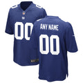 New York Giants Royal Custom Game Jersey product image 1, provided for visual reference and product detail review