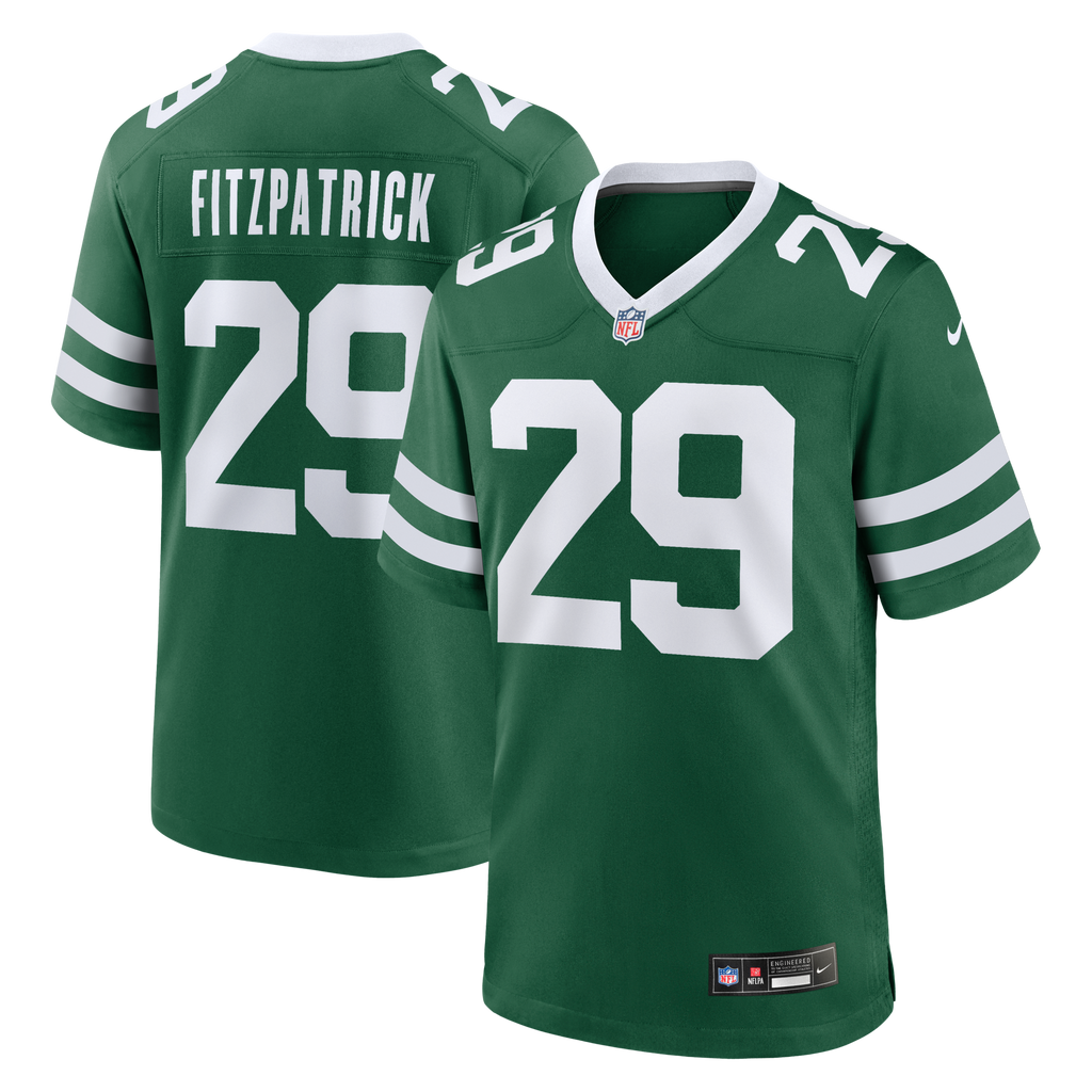 New York Jets Minkah Fitzpatrick Legacy Green Game Jersey product image 2, provided for visual reference and product detail