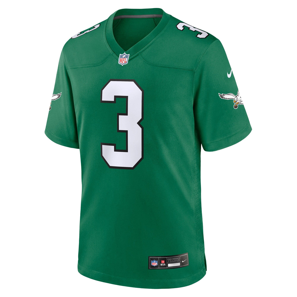 Philadelphia Eagles Nolan Smith Kelly Green Alternate Game Jersey product image 3, provided for visual reference and product