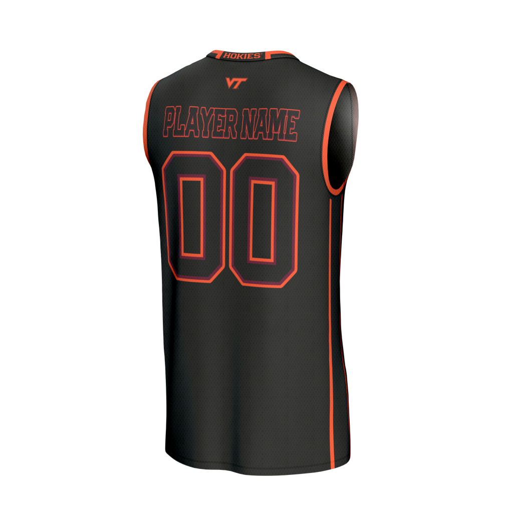 Virginia Tech Hokies Lightweight Collegiate Basketball NIL Pick-A-Player Fashion Jersey - Black product image 4, provided