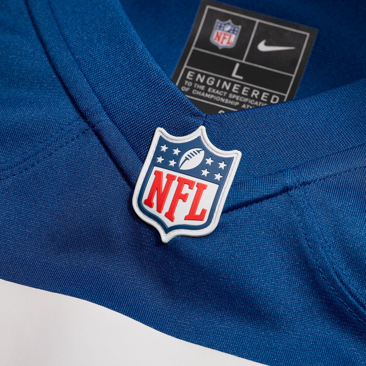 Indianapolis Colts Quenton Nelson Royal Game Player Jersey product image 4, provided for visual reference and product detail