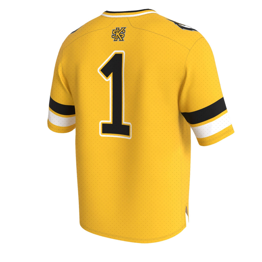 Kennesaw State Owls Lightweight Collegiate Football Fashion Jersey - Gold product image 4, provided for visual reference and