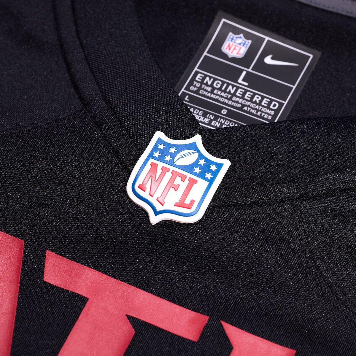 Atlanta Falcons Leonard Floyd Black Team Game Jersey product image 4, provided for visual reference and product detail review
