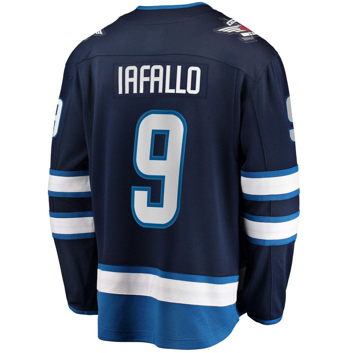 Winnipeg Jets Alex Iafallo Navy Home Premier Breakaway Player Jersey product image 4, provided for visual reference and