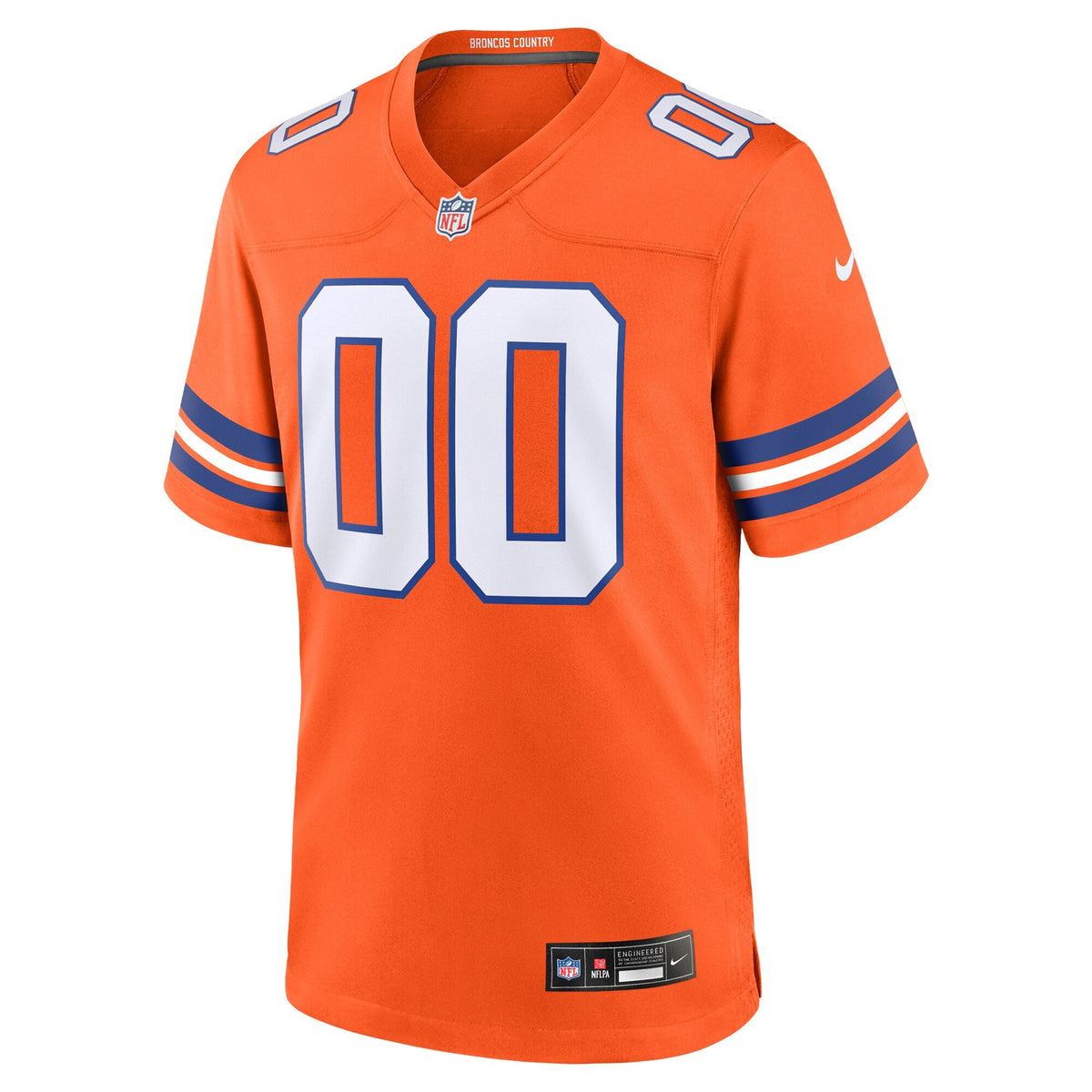 Denver Broncos Orange Mile High Collection 1977 Throwback Custom Game Jersey product image 3, provided for visual reference