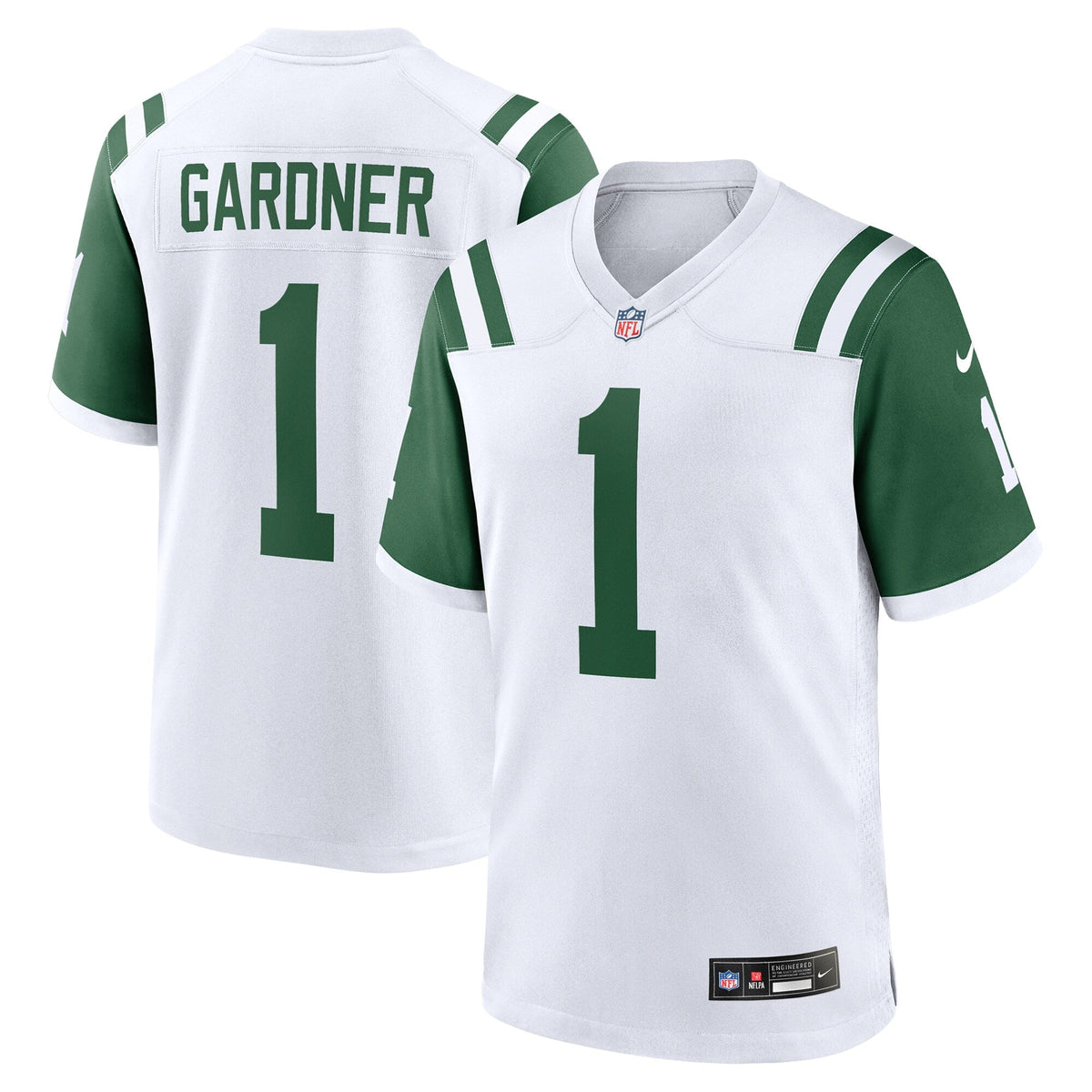 New York Jets Ahmad Sauce Gardner White Classic Alternate Game Jersey product image 1, provided for visual reference and