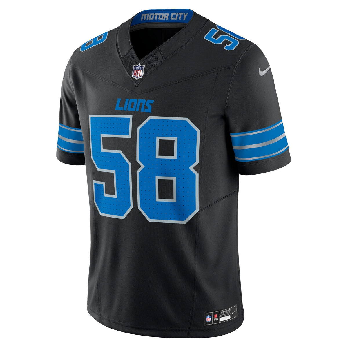 Detroit Lions Penei Sewell Black Vapor F.U.S.E. Alternate Limited Jersey product image 3, provided for visual reference and