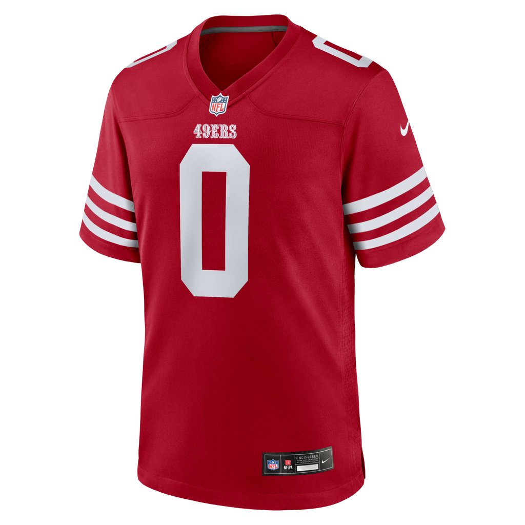 San Francisco 49ers Renardo Green Scarlet Game Jersey product image 2, provided for visual reference and product detail