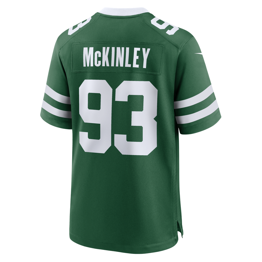 New York Jets Takk McKinley Legacy Green Team Game Jersey product image 3, provided for visual reference and product detail