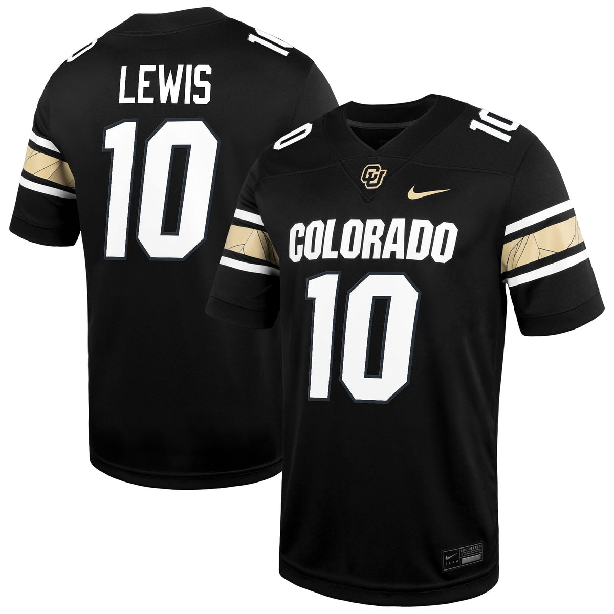 Julian Lewis Colorado Buffaloes Alternate Game Jersey - Black product image 1, provided for visual reference and product