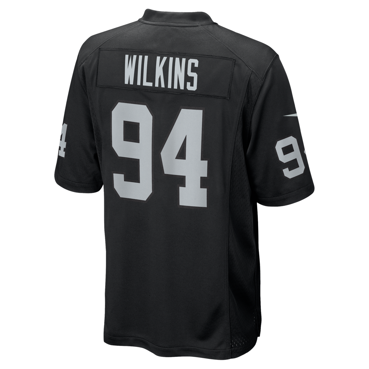 Las Vegas Raiders Christian Wilkins Black Team Game Jersey product image 3, provided for visual reference and product detail