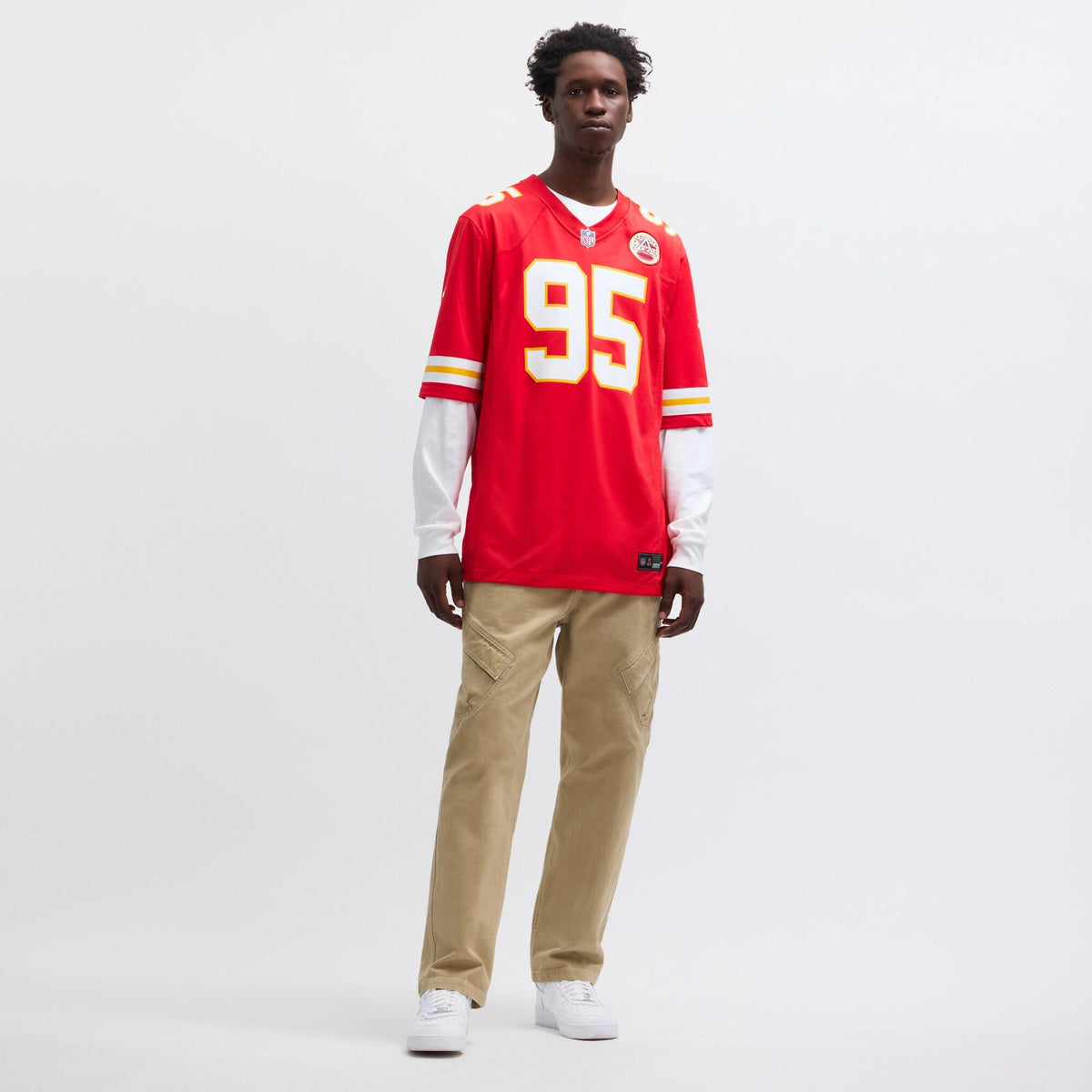 Kansas City Chiefs Chris Jones Red Game Jersey product image 7, provided for visual reference and product detail review