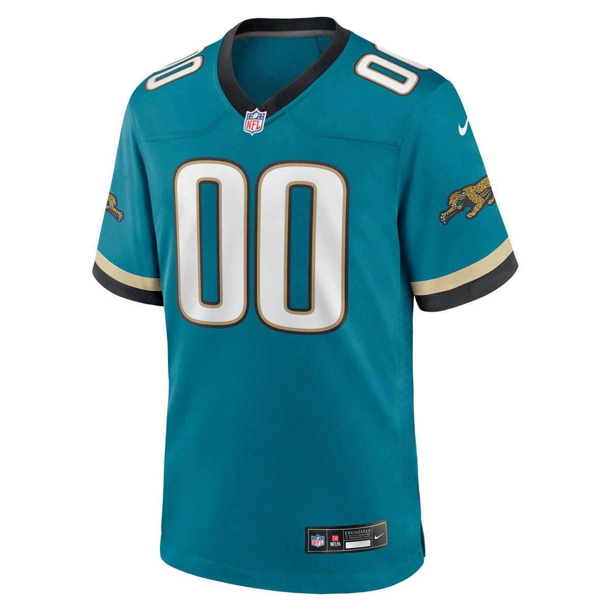 Jacksonville Jaguars Teal Prowler Throwback Custom Game Jersey product image 3, provided for visual reference and product