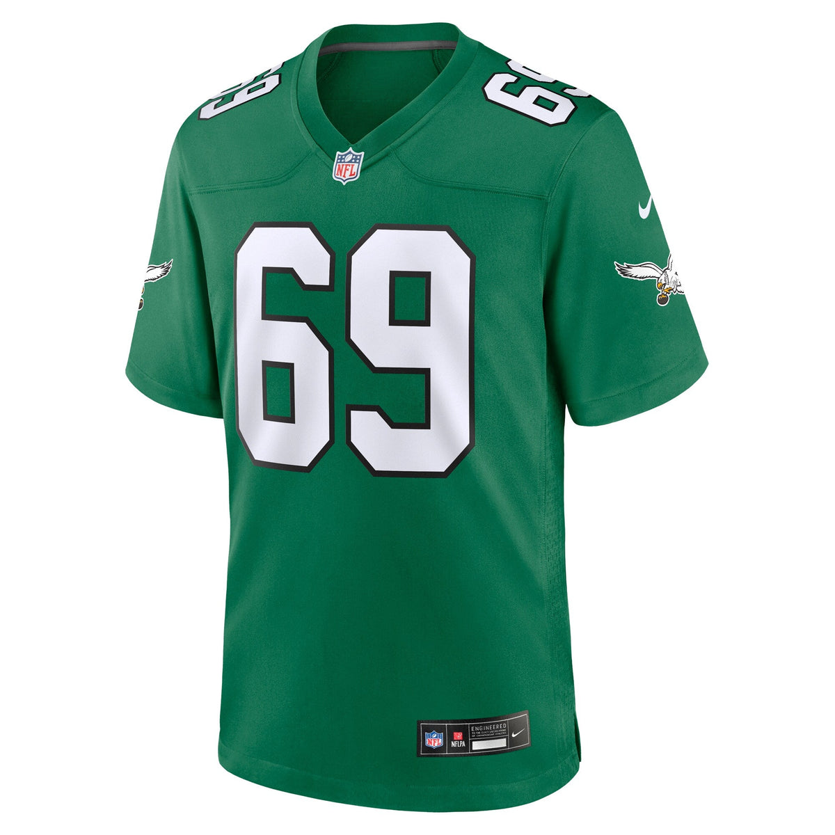 Philadelphia Eagles Landon Dickerson Kelly Green Alternate Game Jersey product image 3, provided for visual reference and