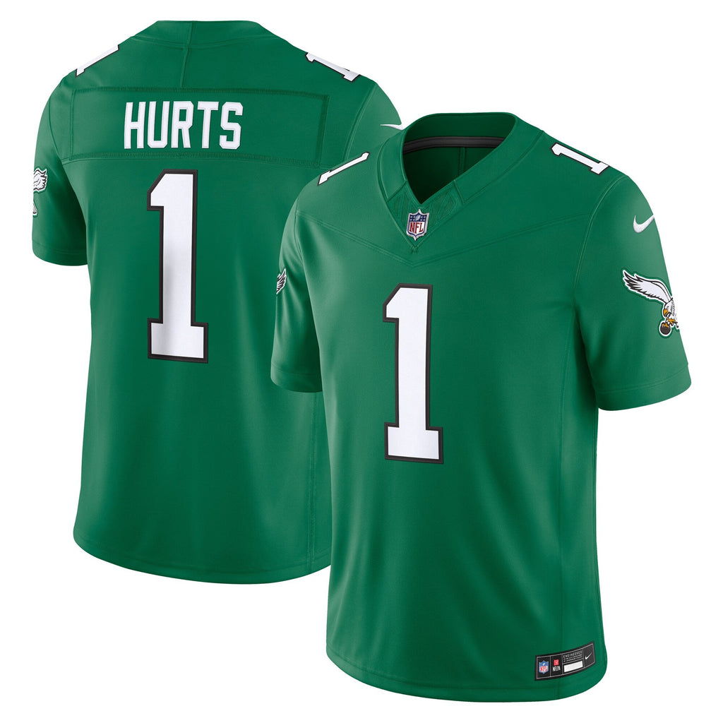 Philadelphia Eagles Jalen Hurts Kelly Green Alternate Vapor F.U.S.E. Stitched Limited Jersey product image 2, provided for