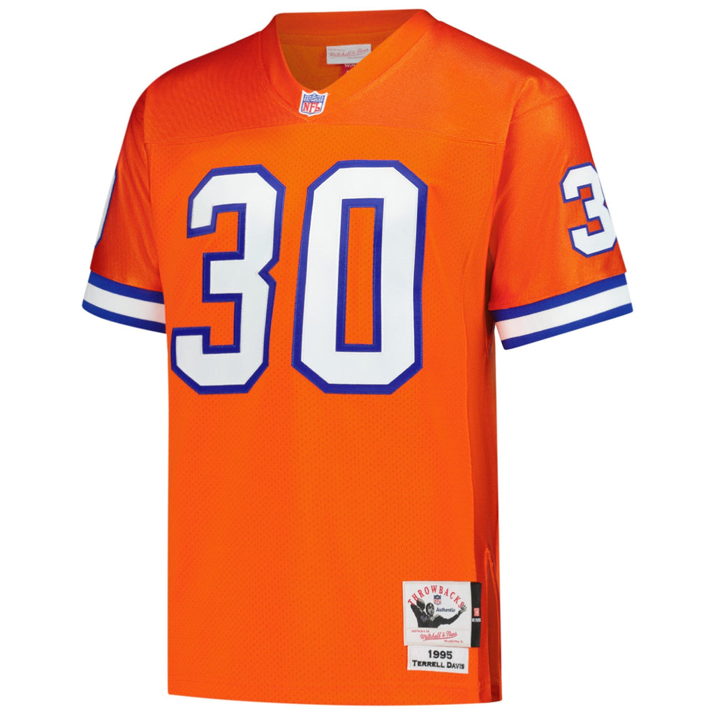 Denver Broncos Terrell Davis Orange 1995 Authentic Throwback Retired Player Jersey product image 3, provided for visual
