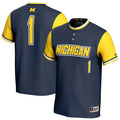 Michigan Wolverines Lightweight Collegiate Softball Fashion Jersey - Navy product image 1, provided for visual reference and