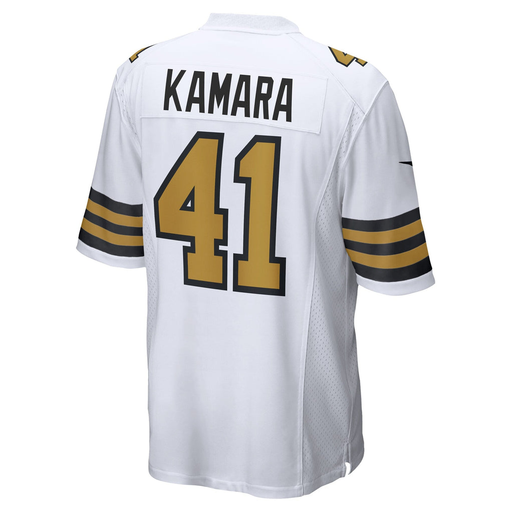 New Orleans Saints Alvin Kamara White Alternate Game Jersey product image 4, provided for visual reference and product