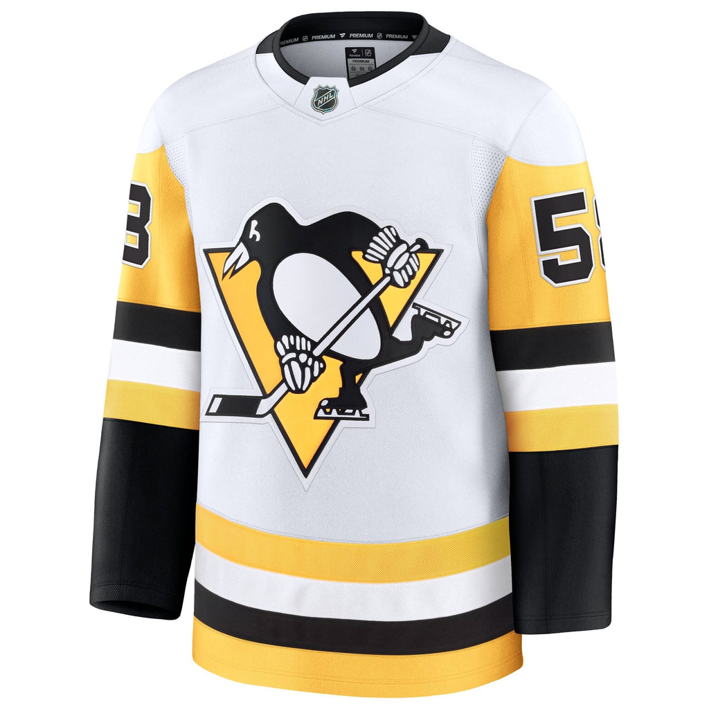 Pittsburgh Penguins Kris Letang White Premium Jersey product image 3, provided for visual reference and product detail review