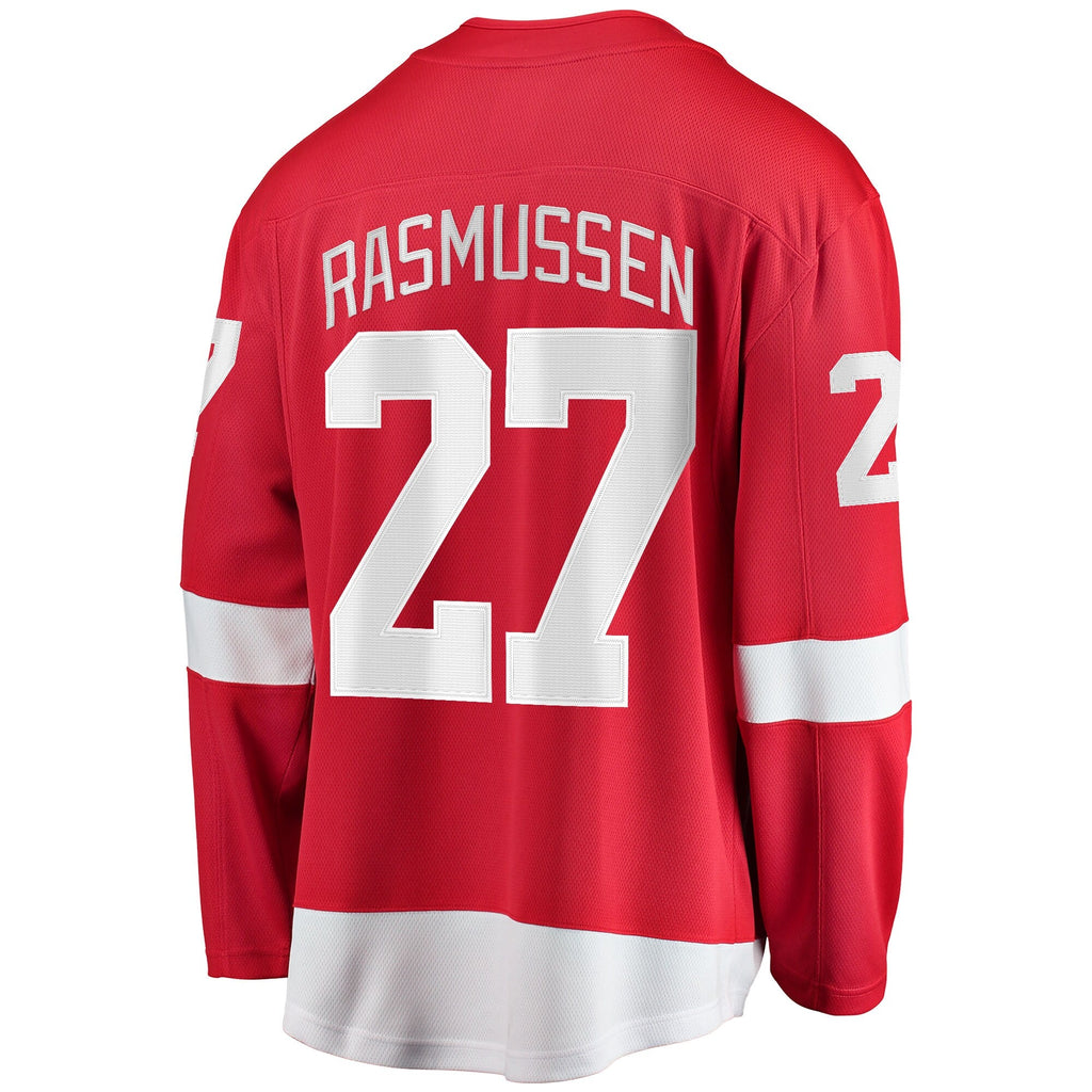 Detroit Red Wings Michael Rasmussen Red Home Breakaway Player Jersey product image 4, provided for visual reference and