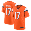 Denver Broncos Jaylen Waddle Orange Game Jersey product image 1, provided for visual reference and product detail review
