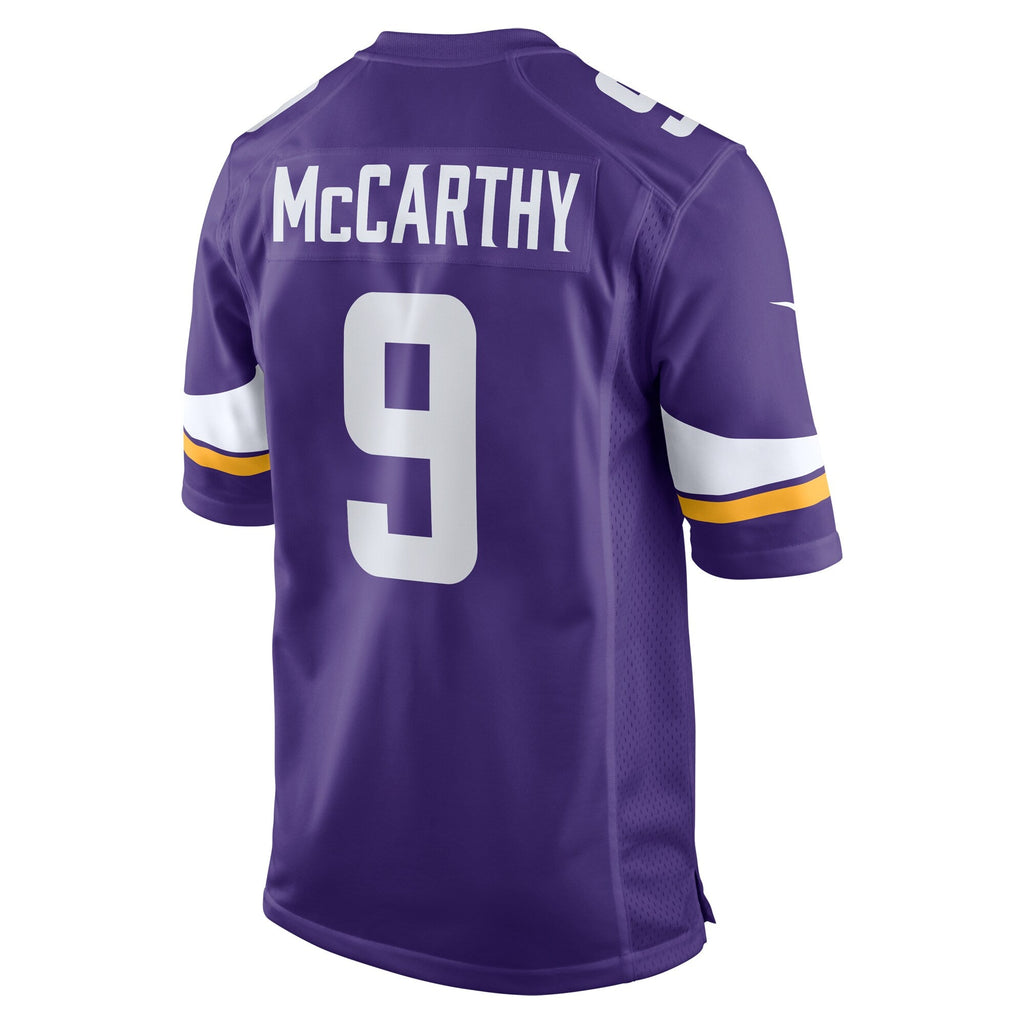 Minnesota Vikings J.J. McCarthy Purple Player Game Jersey product image 4, provided for visual reference and product detail