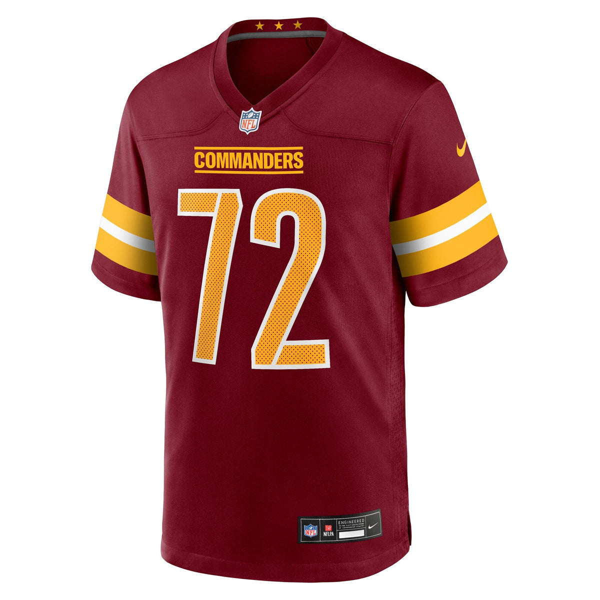Washington Commanders Josh Conerly Jr. Burgundy Team Game Jersey product image 3, provided for visual reference and product