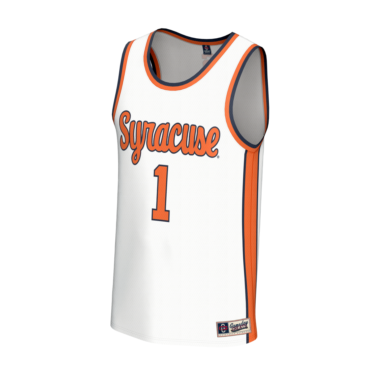 Syracuse Orange Lightweight Collegiate Basketball Fashion Jersey - White product image 3, provided for visual reference and