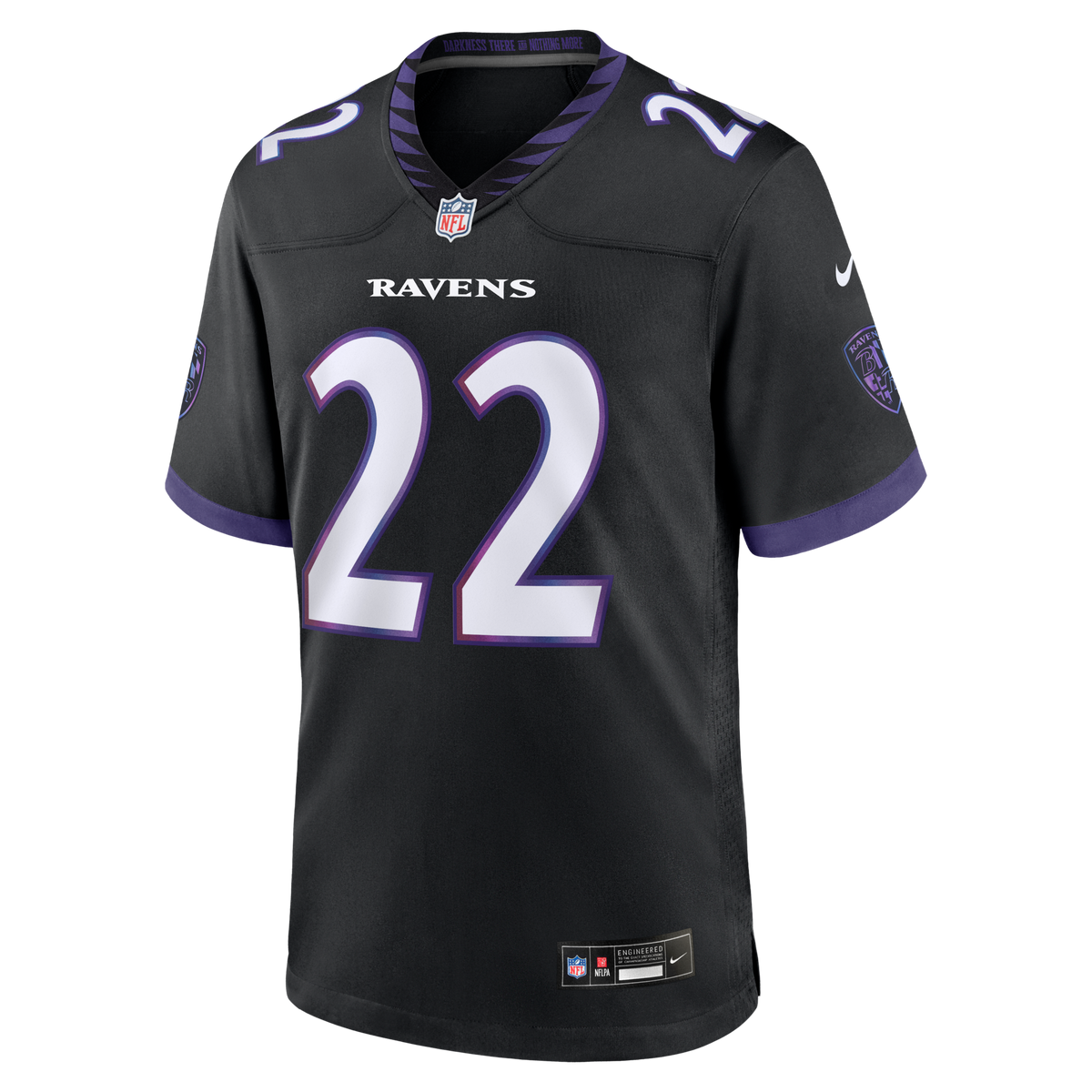 Baltimore Ravens Derrick Henry Black Alternate Game Jersey product image 7, provided for visual reference and product detail