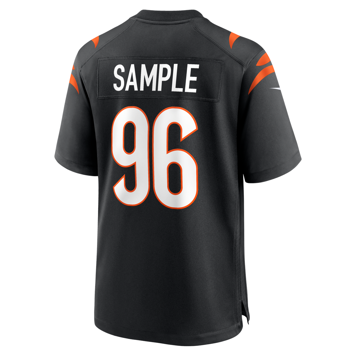 Cincinnati Bengals Cam Sample Black Game Jersey product image 3, provided for visual reference and product detail review