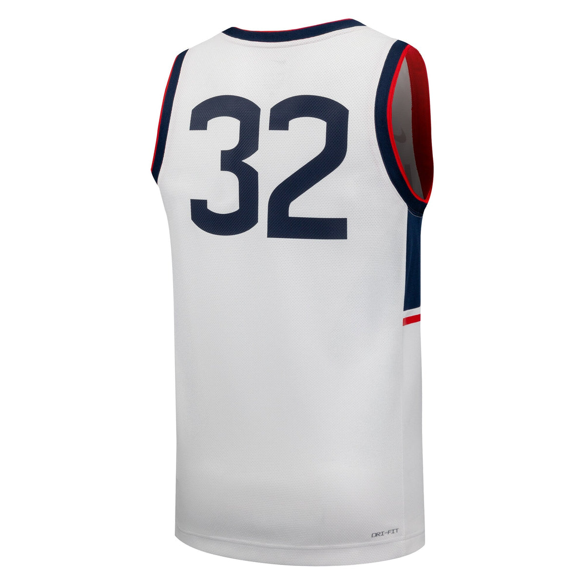 #32 UConn Huskies Replica Basketball Jersey - White product image 4, provided for visual reference and product detail review