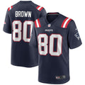 New England Patriots Troy Brown Navy Game Retired Player Jersey product image 1, provided for visual reference and product
