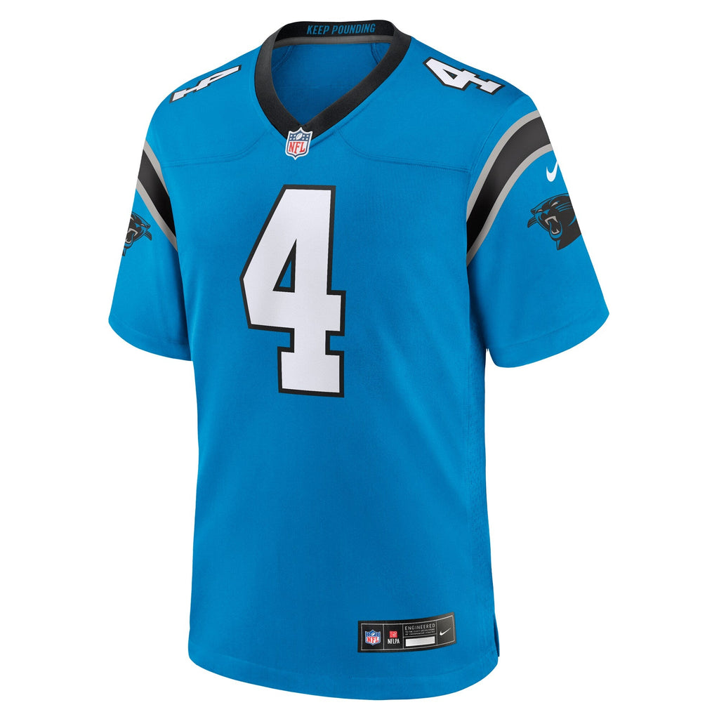 Carolina Panthers Tetairoa McMillan Blue Alternate Game Jersey product image 3, provided for visual reference and product