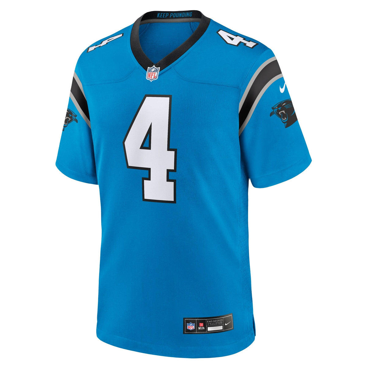 Carolina Panthers Tetairoa McMillan Blue Alternate Game Jersey product image 3, provided for visual reference and product