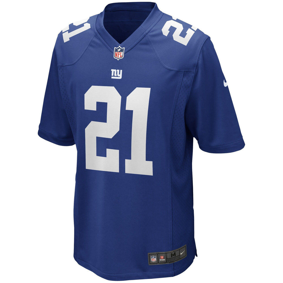 New York Giants Tiki Barber Royal Game Retired Player Jersey product image 3, provided for visual reference and product