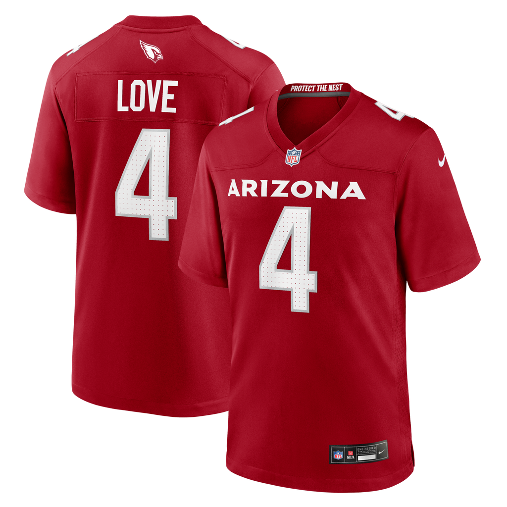 Arizona Cardinals Jeremiyah Love Cardinal 2026 NFL Draft First Round Pick No. 3 Team Game Jersey product image 1, provided