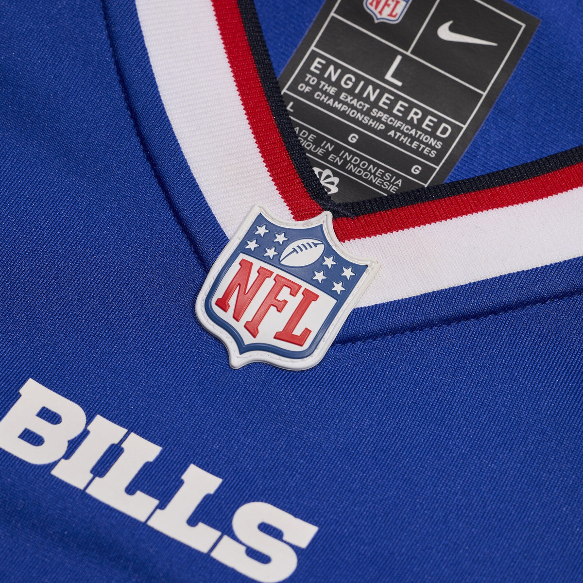 Buffalo Bills Larry Ogunjobi Royal Team Game Jersey product image 4, provided for visual reference and product detail review