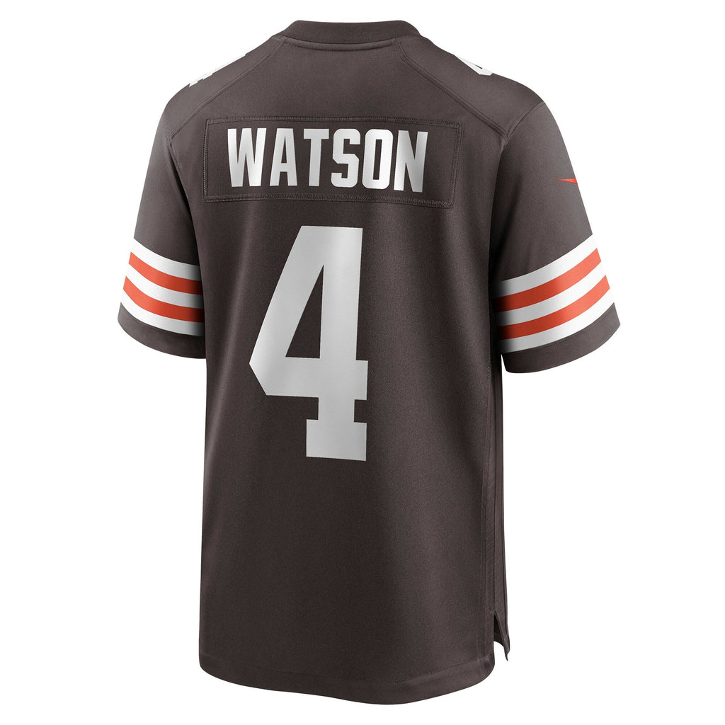Cleveland Browns Deshaun Watson Brown Game Jersey product image 4, provided for visual reference and product detail review