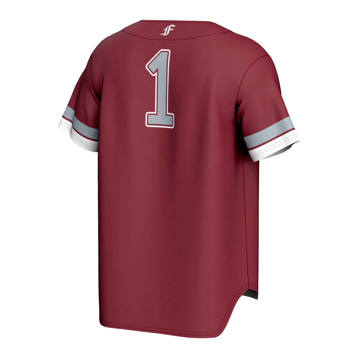 Fordham Rams Lightweight Collegiate Baseball Fashion Jersey - Maroon product image 4, provided for visual reference and