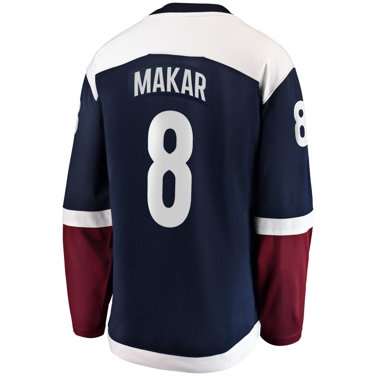 Colorado Avalanche Cale Makar Navy Breakaway Jersey product image 4, provided for visual reference and product detail review