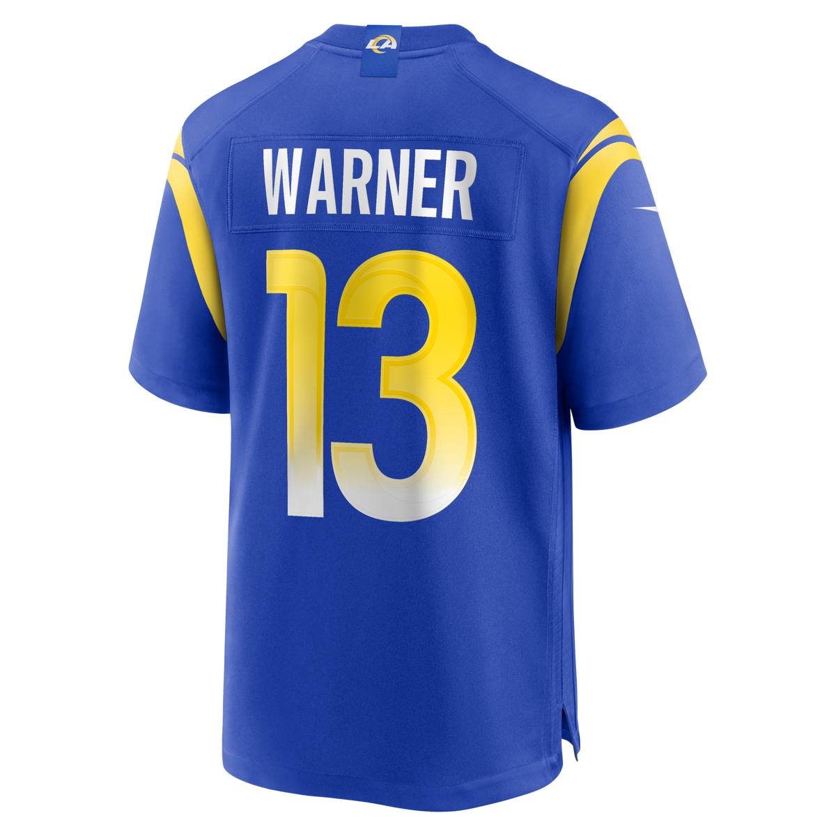 Los Angeles Rams Kurt Warner Royal Game Retired Player Jersey product image 3, provided for visual reference and product