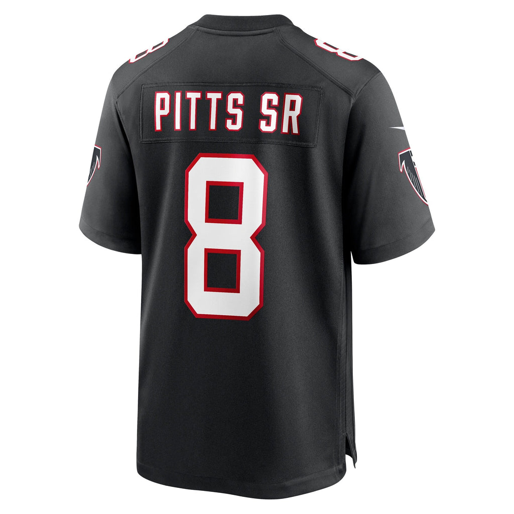 Atlanta Falcons Kyle Pitts Sr. Black Alternate Game Jersey product image 4, provided for visual reference and product detail