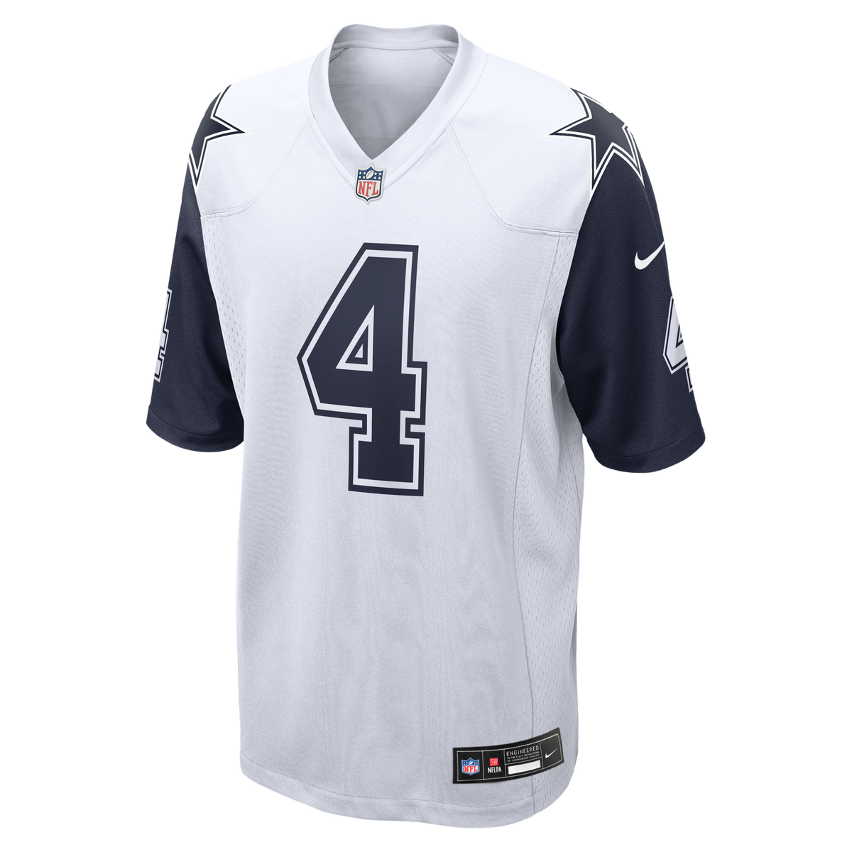 Dallas Cowboys Dak Prescott White Alternate Game Team Jersey product image 7, provided for visual reference and product
