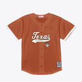 Texas Longhorns Mesh Button-Up Batting Practice Baseball Jersey - Texas Orange product image 1, provided for visual