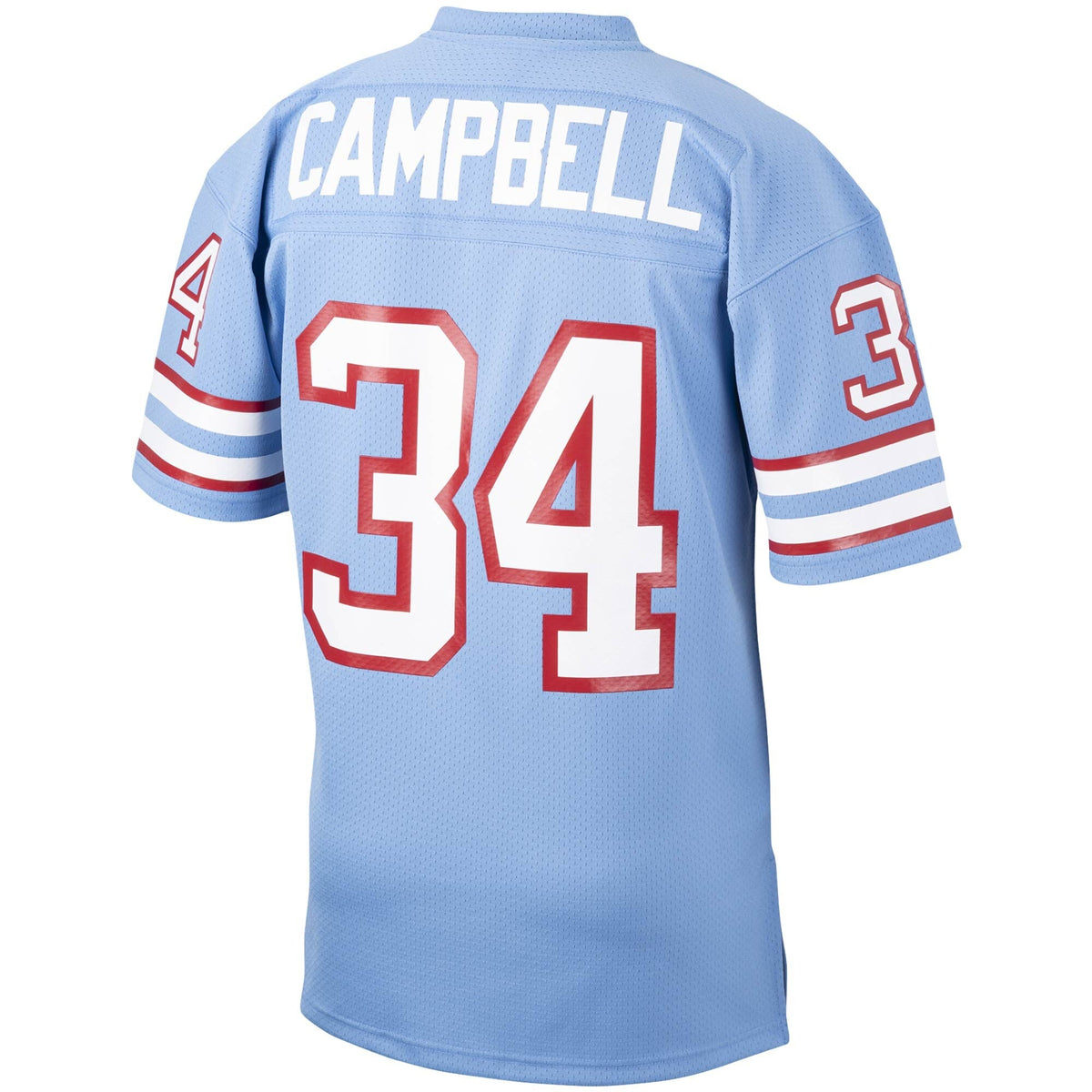 Houston Oilers 1980 Earl Campbell Light Blue Authentic Throwback Retired Player Jersey product image 4, provided for visual