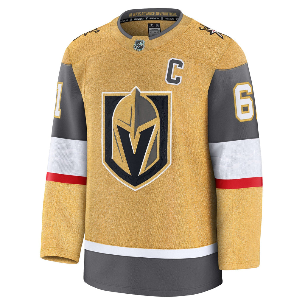 Vegas Golden Knights Mark Stone Gold Home Premium Jersey product image 3, provided for visual reference and product detail
